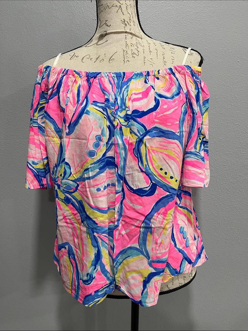 Lilly Pulitzer Off-Shoulder Floral Print Women’s Top - Pink